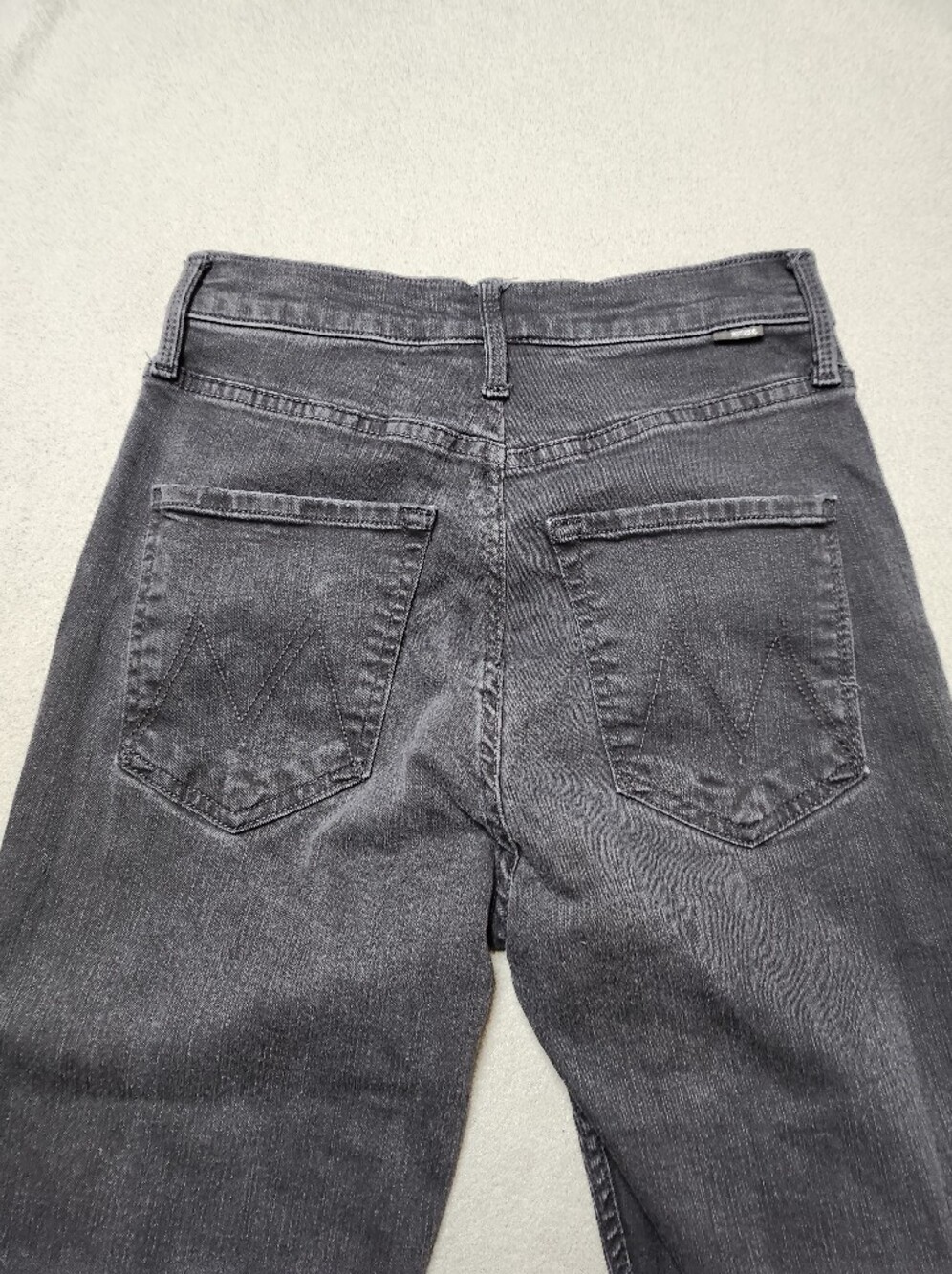 MOTHER High Waisted Rider Ankle Jeans Size 26 Not Guilty Black Gray - Picture 8 of 12